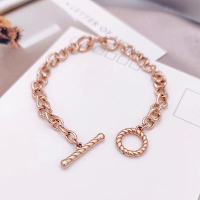 China Elegant 18K Gold Chain Bracelet Jewelry For Women And Deliver Free Exquisite Jewelry Box Sample To New Customers for sale