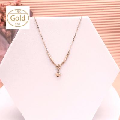 China GX Soild CLASSIC Real Gold Moissanite Or Pearl Or Zircon Ball Bean Stud Dangle Necklace For Jewelry Gift Set 1 for sale