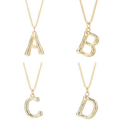 China CLASSIC 26 Letter Gold Plated Styles 925 Sterling Silver Pendant Necklace for sale