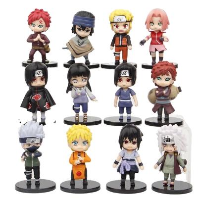 China 12pcs/set Cartoon Anime Model Mini Q Version PVC Figures Toys Dolls Kids Gift Desktop Ornament for sale