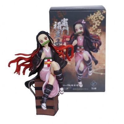 China Kamado Nezuko Anime Action Home Action Number Toy Desktop Ornament Cartoon PVC Model Figure for sale