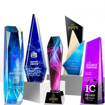 China Europe Crystal Trophy Custom Color Printing As Professional Award Sports Movie Award for sale