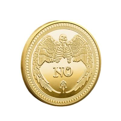 China Commemorative Souvenir Coins Angel Gothic Gold Plated Metal Europe Decision Coin Yes or No for sale