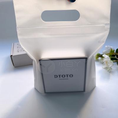 China Customized PE Moisture Proof Zip Lock Packaging Bags With Handle Printed Ziplock Bag Frosted Matte Zipper Bag For Jewelry for sale