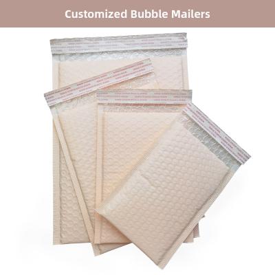 China Green Red And Black Compostable Biodegradable Dusty Pink Shipping Bag Custom Polymailer Apparel Packaging Water Proof Lip Bubble Mailer Bag for sale