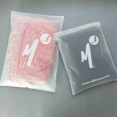 China Custom Printing Moisture Proof Transparent Plastic Poly Zip Lock Self Printing Frosted Packaging Bags For Clothes Packing for sale