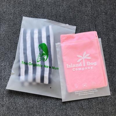 China Guangzhou Printing Reusable Waterproof Moistureproof Custom Zipper Lock Frosted Bag With Your Own Logo Packaging / Clothing Suitcases for sale