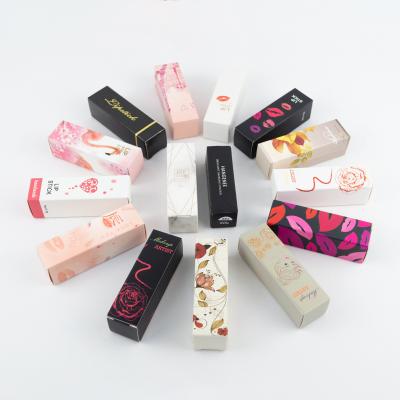 China Recyclable Manufacturing Lip Gloss Paper Box Lip Gloss Box Small Color Box Custom Stain for sale