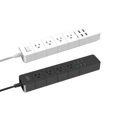 China ABS UEMON 4 USB Slots Works With Amazon Alexa Echo And Google Home UK USA Smart EU WiFi Power Strip Surge Protector for sale