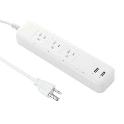 China UEMON 3 ac outlets 2 residential / all-purpose smart home usb ports band smart wifi universal power surge protector for sale