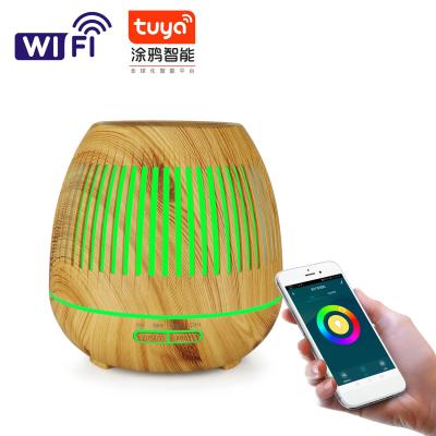 China Color Changing LED Light UEMON Smart Home 400ML Aroma Diffuser Smart WiFi Space Personal Air Humidifier for sale