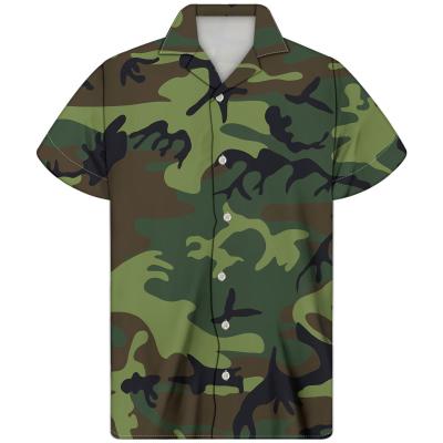 China Custom Men's Camouflage Shirt Fabric Casual Comfortable Men Summer Breathable Short Sleeve Shirt Design Military Uniforms for sale