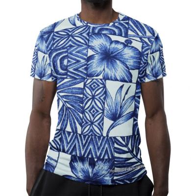 China Fashion Clothing Polynesian QUICK DRY T-shirt Round Neck Support Wholesale Plus Size Men's T-shirt Manufacturing Customized for sale