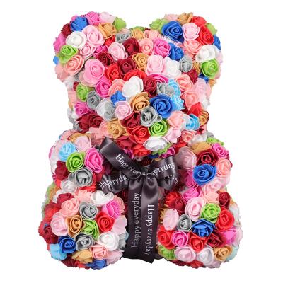 China Opens Gift China Professional Manufacture Artificial Flower Rose Hot Selling Roses Artificial Rose Bear for valentines day for sale