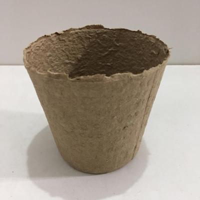 China Wrinkled Pulp Molded Pulp Flower Pot For Seedling for sale