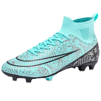 China Large Size High Top Rubber Men's Soccer Children's Broken Cleats College Sports Competition Training Upper Shoes for sale