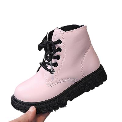 China Anti-odor children's Martin boots girls' leather boots 2023 spring and autumn new big children's fashion ankle boots for sale