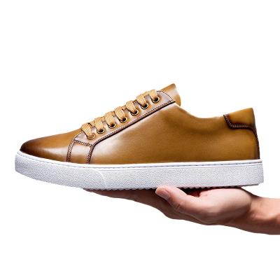 China 2023 new style fashion trend new style genuine leather men's shoes cowhide high quality shoes walking style plus size casual shoes for sale