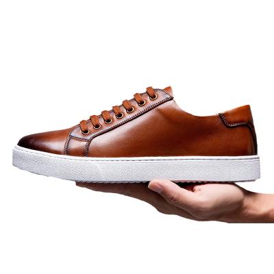 China Wholesale fashion trend cowhide men's original handmade leather casual shoes for men for sale