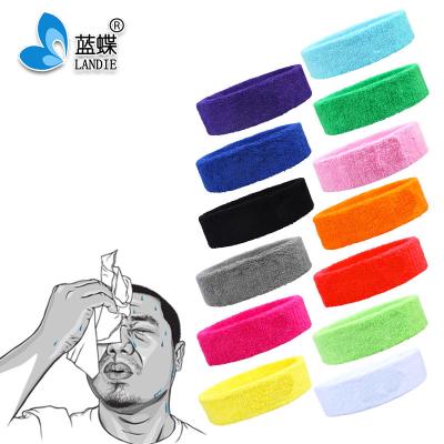 China All Custom Working Sweatband Adults Cotton Sweatband Sports Yoga Tennis Men Sports Headbands for sale