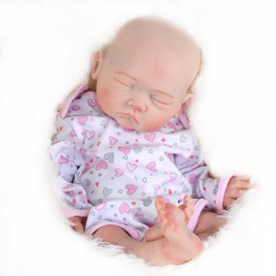 China 18 Inch Sleeping Full Silicone Baby Dolls Not Vinyl Realistic Eye Closed Newborn Baby Dolls Real Look Lifelike Lifelike Baby - Doll for sale