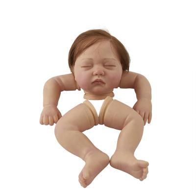 China 22 Inch Silicone Baby Reborn Doll Kit Interactive Height Painting Reborn Kit With Implant Hair Soft Touch Doll Parts Empty Bebe DIY Doll Kit for sale