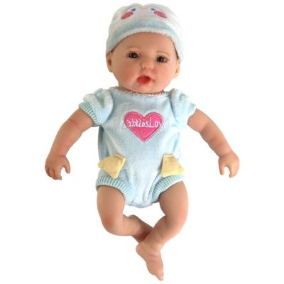 China Full Body 8.5 Inch Realistic Solid Silicone Tiny Prototype Mini Baby Girl Reborn Art Doll for sale