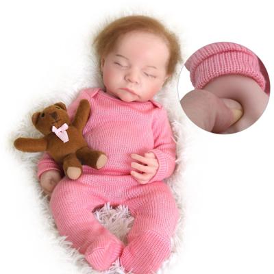 China 16 Inch G Realistic Silicone Realistic Baby Girl's Realistic Realistic 1950 Reborn Hair Baby Dolls for sale