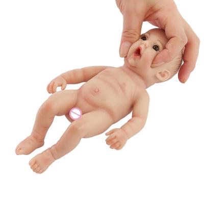 China Small 9 Inch Realistic Handmade Full Body Silicone Affected Silicone Painting Reborn Baby - Doll for sale