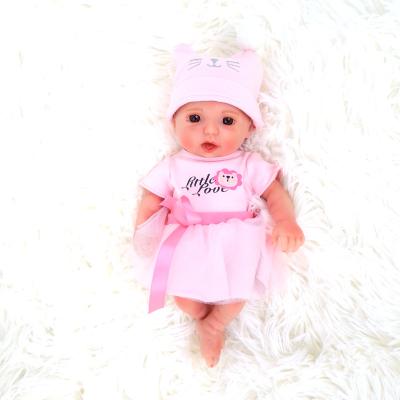 China New Design Lifelike Mini Cute Soft Touch Silicone Reborn 9 Inch Full Body Girl Baby Dolls Waterproof for sale