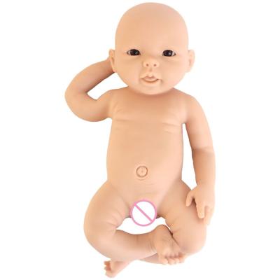 China 18inch 2.95kg Full Body Silicone Realistic Soft Dolls Bebe Reborn Doll Unpainted Unfinished Realistic Empty Baby DIY Toys for sale