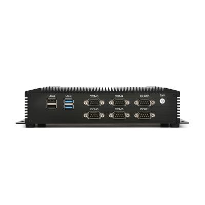 China Industrial Fanless Mini Desktop Computer 6*COM 2*LAN VGA & HD Win10 Core i7 4500U i5 4200U Computer PCs/Linux Industrial Mini PC for sale