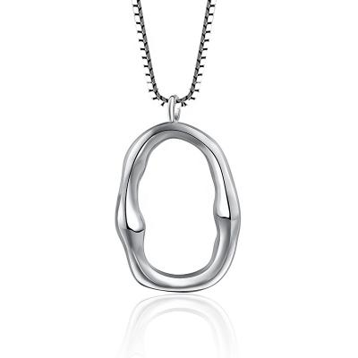 China CLASSIC Personalized Customized 925 Sterling Silver Oval Women Jewelry Necklace For Birthday Gift for sale