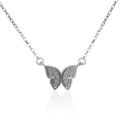 China Fashion Woman Statement Lady Collar Cubic Zirconia Cute Butterfly Necklace For Daily Wear for sale