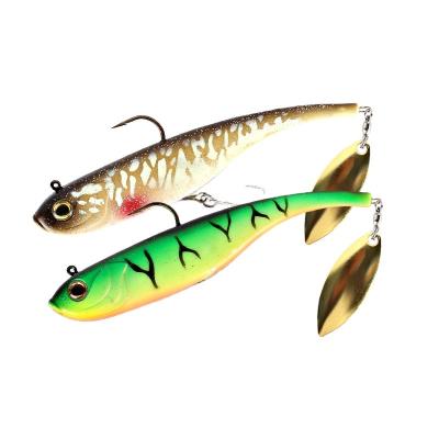 China ABS Plastic Hot Kingdom Fishing Lures 150mm Soft 47g Groundbaits With Spoon On Tail Sinking PVC Good Action Artificial Groundbait Soft Lures for sale