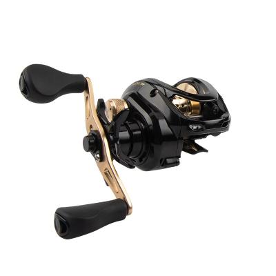 China LEFT HAND SHADOW TIP 9+1BB Fishing Reel Gold 205g and 8.0:1 Speed ​​Ratio Red Color 5kg Braking Power Light Weight Bait Casting Fishing Reels for sale