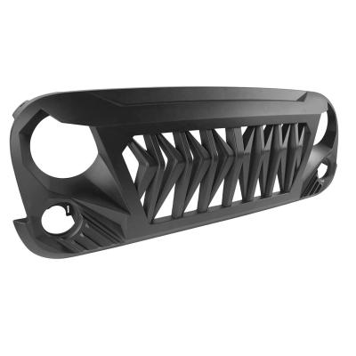 China Grill Matte Black Front Grille Grill Shark Fin Grille For Jeep Wrangler JK Rubicon 2007-2018 Sahara Sport Unlimited for sale