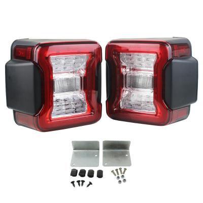 China PC Lampshade For Jeep Wrangler JK 07-17 LED Tail Lights Clear Rear Brake Turn Signals for sale