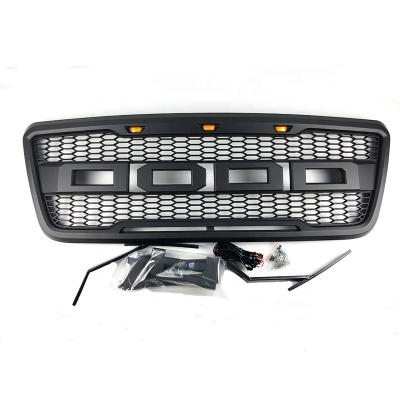 China Luxury Front Bumper Grille Raptor Grille Racing Grill With LED Light For Ford F150 2004 2005 2006 2007 2008 ABS for sale