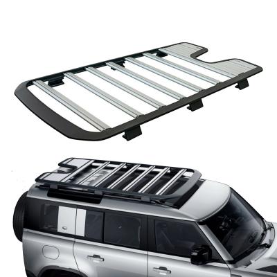 China Decoration+Protection Aluminum Car Carrier Roof Rack Luggage Cargo Basket For Land Rover Defender 2020 2021 for sale