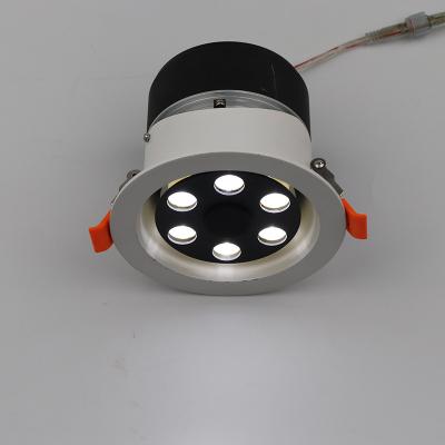 China Industrial New Product Rotating Round Cob Recessed Indoor Commercial Mall 6W Aluminum Jewelry US Counter Downlight for sale