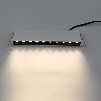 China Industrial New Product Linear Multiple Heads Smart Recessed Grill Light Super Bright Desktop Ip54 Customizable Mode 5000K 10W Led for sale