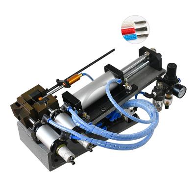 China Hot Pneumatic Braided Yarn Stripping Machine Stripping Peeling Machine For Different Braided Yarn Nylon Cables With Hot Blades for sale