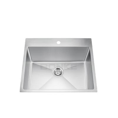 China Without Faucet Topmount Stainless Material Kitchen Round Corner Sink Handmade Small Radius for sale