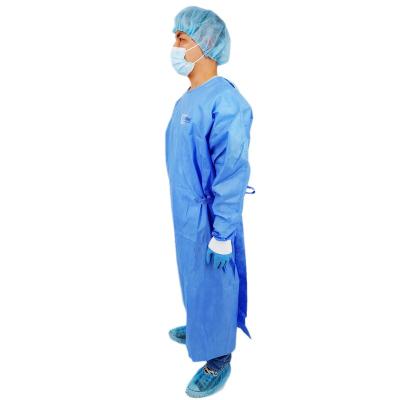 China SMS Nonwoven Soft Reinforce Surgical Gown Disposable Gown Surgical Gowns for sale