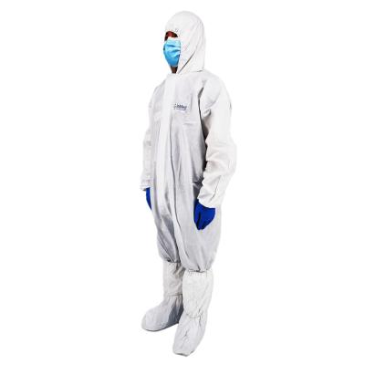 China Low price coverall good quality microporous protective waterproof medical suit PP+PE disposable coverall clothing for sale