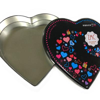 China Recycled Materials 2022 New Style  Decorative Gift Chocolate Packing Metal Mini Heart Shape Candy Tin Box for sale