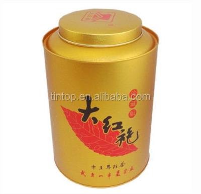 China Tea Small Round Rose Gold Coffee Spice Tea Metal Canister Box Tins Cans Mini Black Green Red for sale