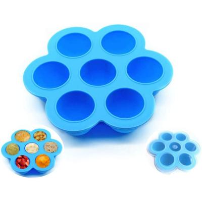 China Microwavable BPA Free Food Grade Silicone Egg Bites Mold For Baby Food Storage Contain for sale