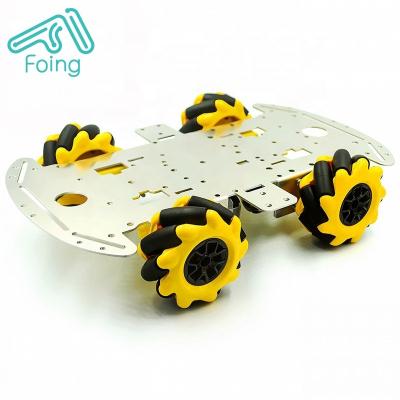 China Smart Car 4WD Robot Aluminum Alloy Mecanum Robot Wheel DIY 4 Wheel Robot DIY Alloy Chassis Intelligent Smart Car Chassis for sale